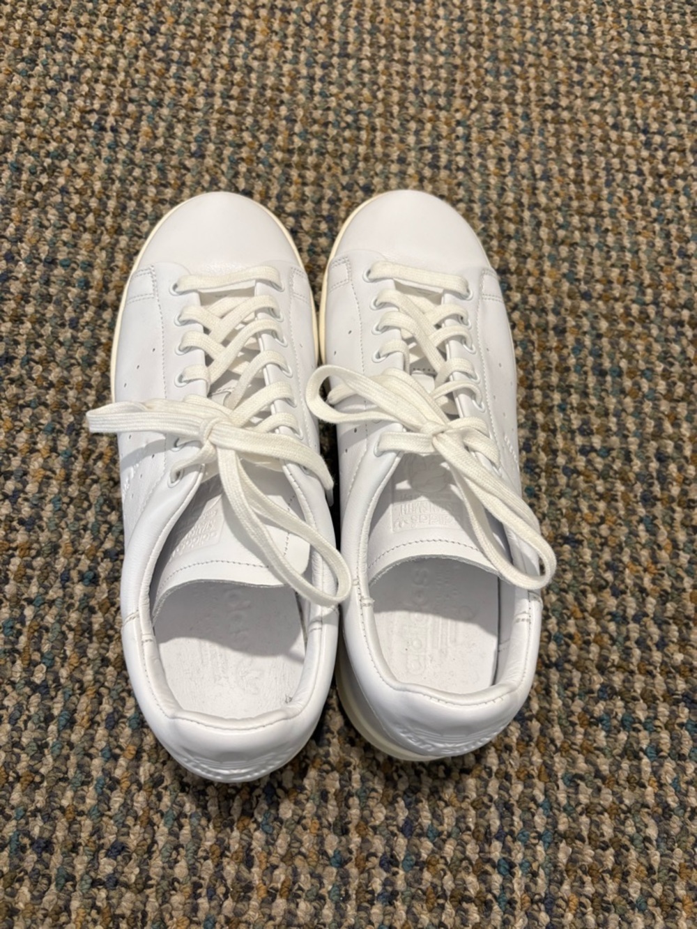 adidas White Low-Top Leather Sneakers